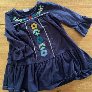 Ruffle Sleeve Embroidered Hanna 4T Dress